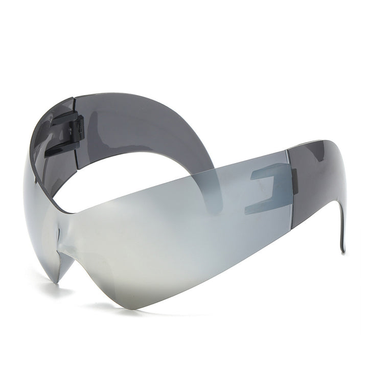 Futuristic Oversized Shield Sunglasses Bowlift
