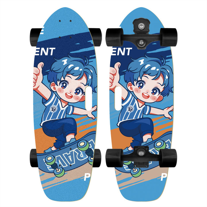 Skateboard with Custom Cartoon Design Bowlift