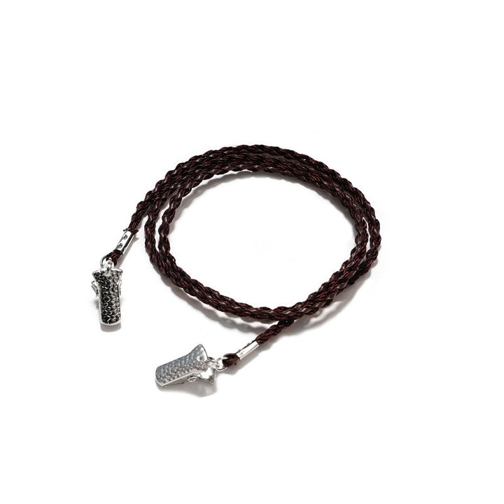 Braided Faux Leather Eyewear Holder Bowlift