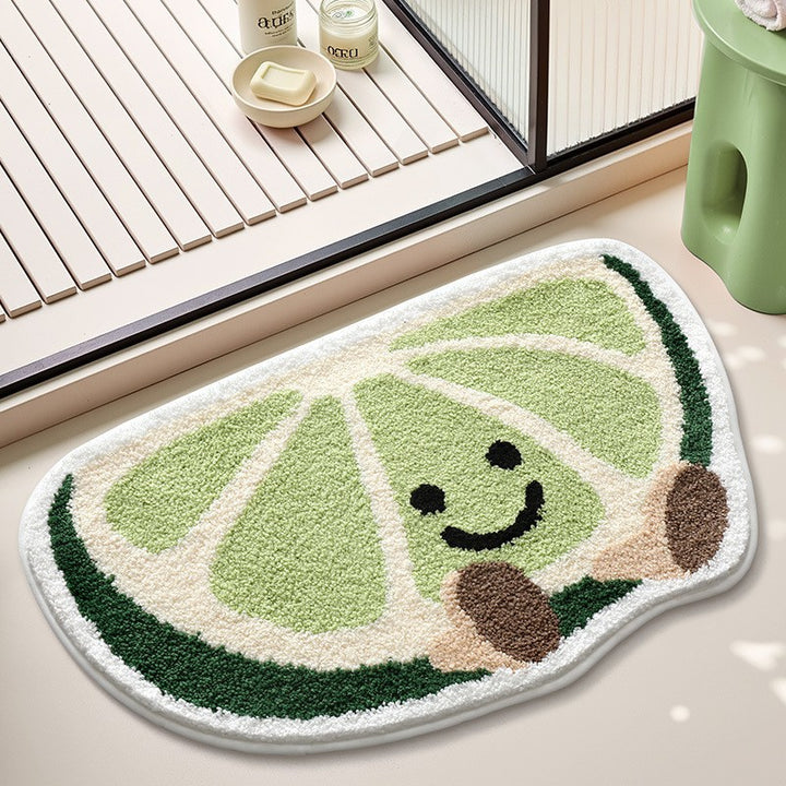 Unisex Cute Citrus Fruit Design Bath Mat Bowlift