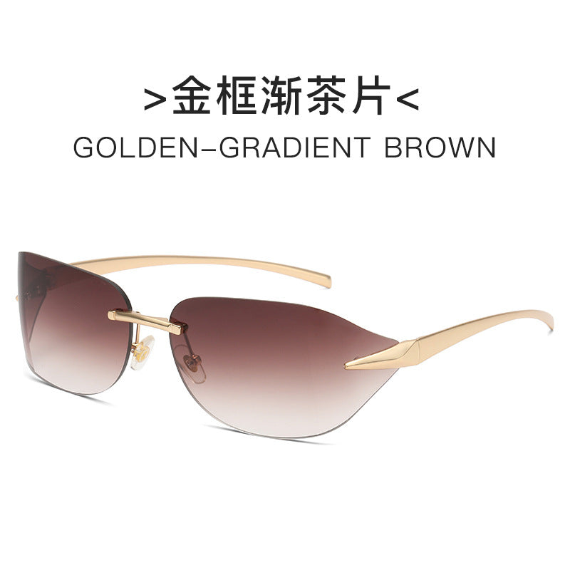 Women futuristic sunglasses with elegant minimalist design Bowlift