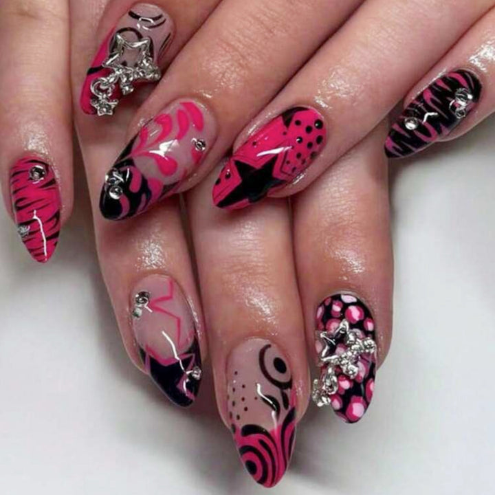Artistic Press-On Nail Extensions Bowlift