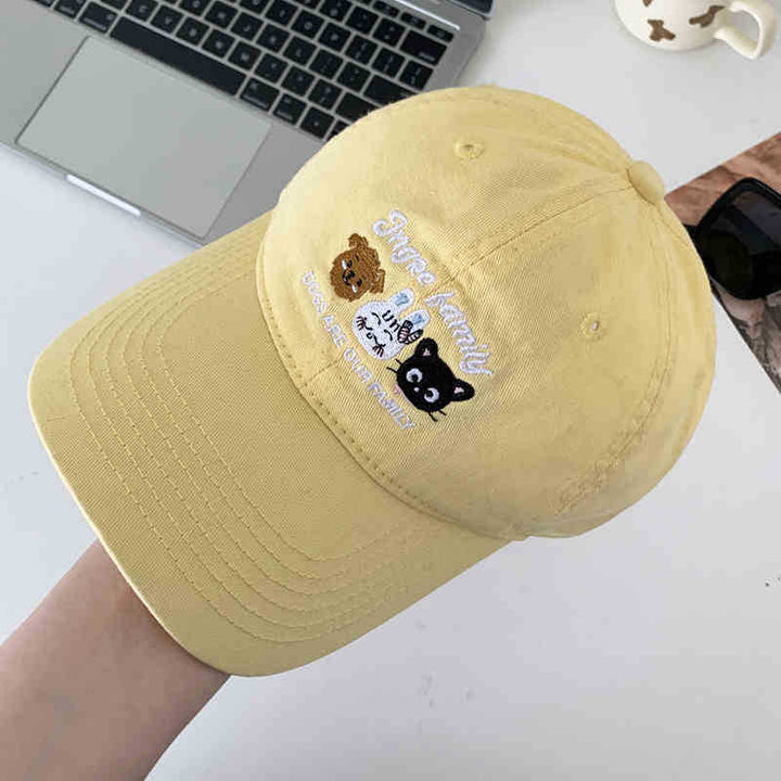 Women's Cute Animal-Embroidered Baseball Cap Bowlift