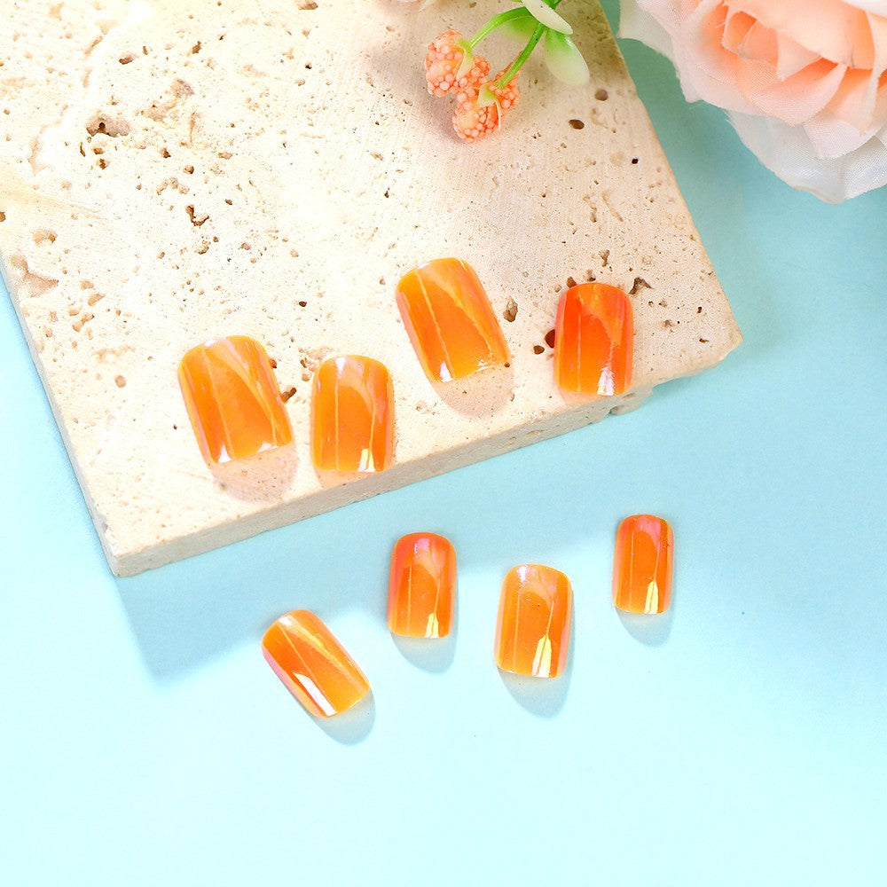 Gradient Color Artificial Nails Bowlift