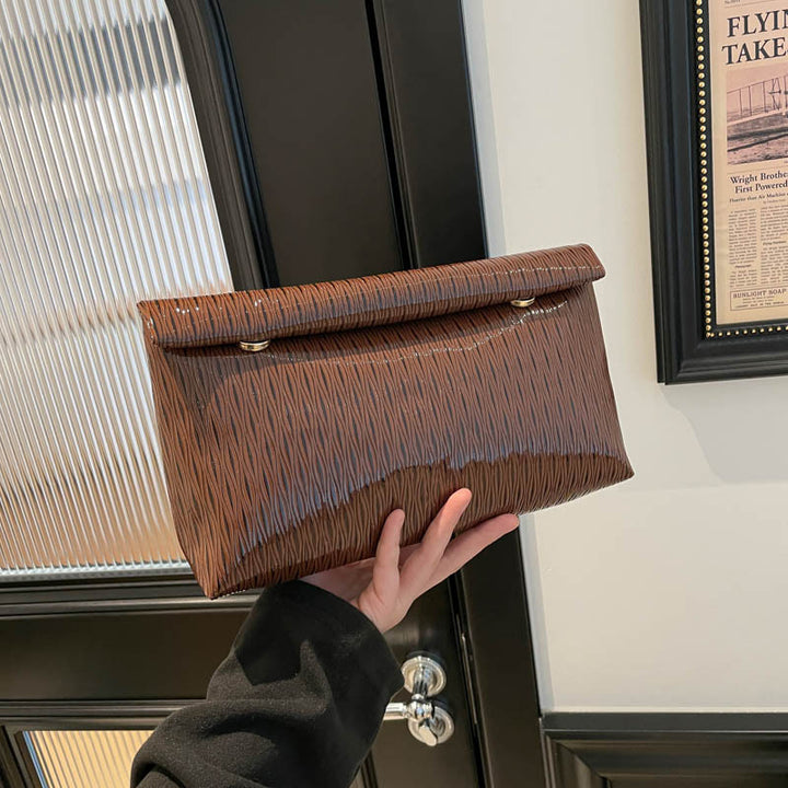 WoGlossy Textured Clutch Purse Bowlift