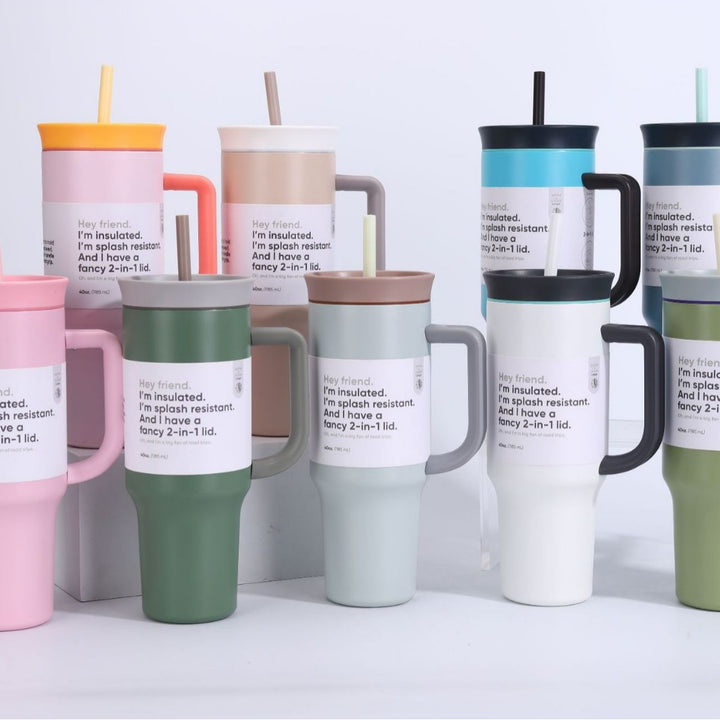 Women's insulated mug with 2-in-1 lid Bowlift