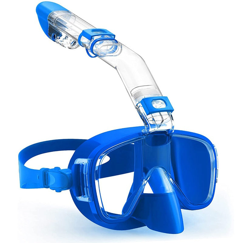 Snorkel mask with integrated swimming goggles Bowlift