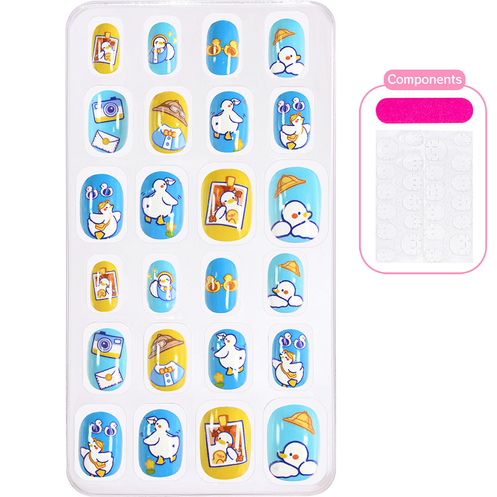 Creative Cartoon-Themed Press-On Nail Collection Bowlift