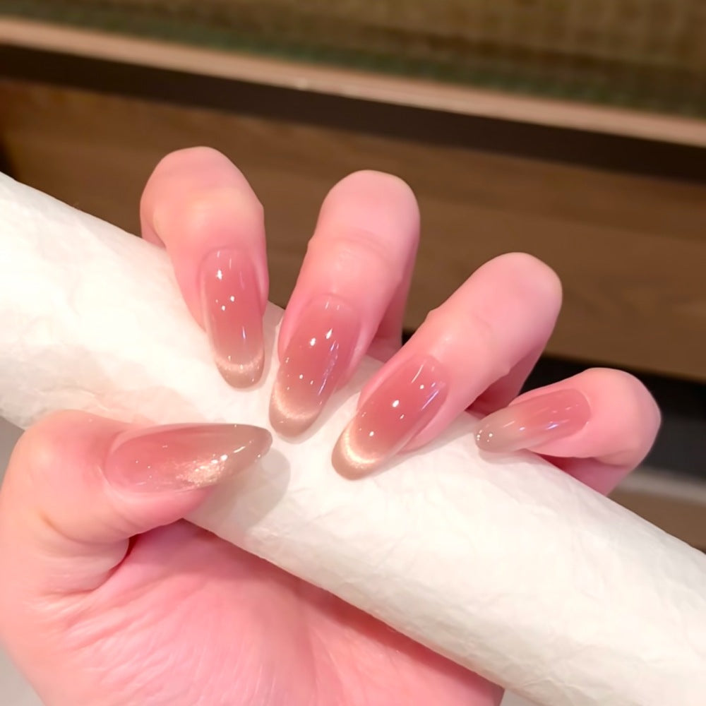 Artificial nails with elegant French tip design Bowlift