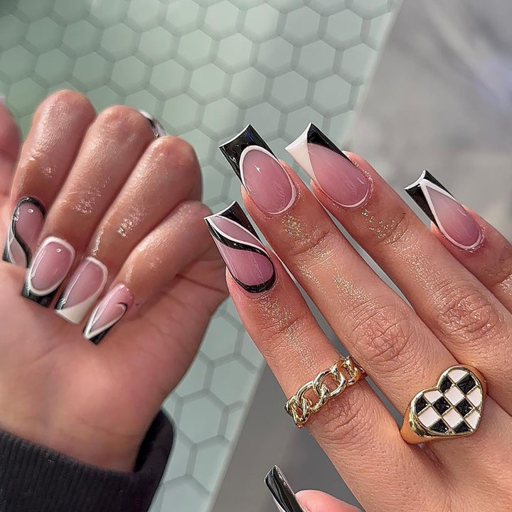 Artful Nail Extensions with Modern Design Bowlift