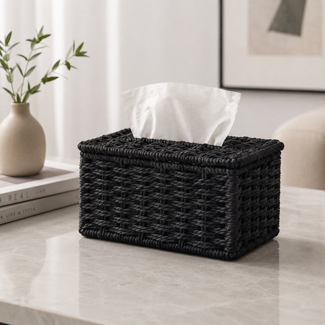 Woven Tissue Box Cover Bowlift