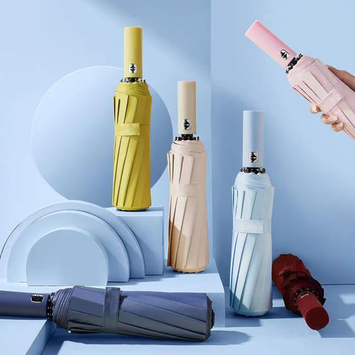 Ladies automatic and wind-resistant folding umbrella Bowlift
