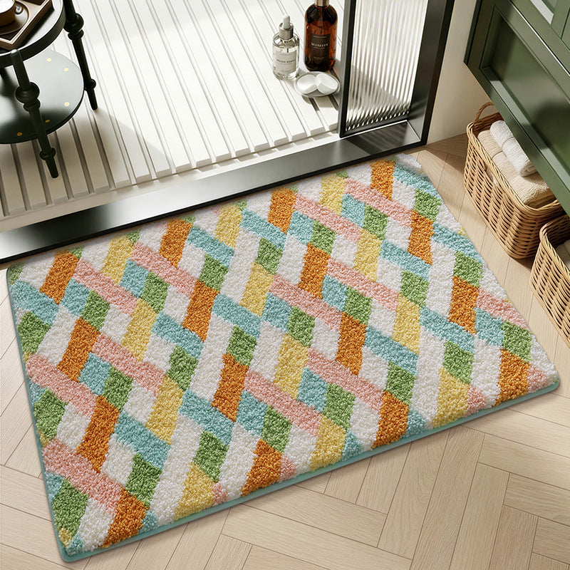 Artistic Abstract Bath Mat Bowlift