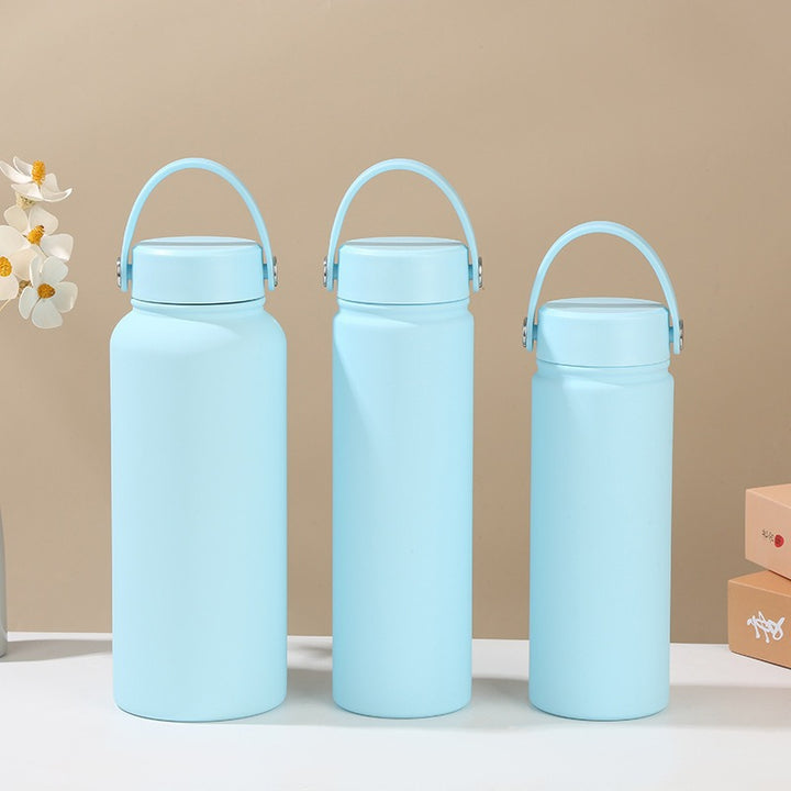 Women's insulated water bottle with ergonomic carrying handle Bowlift