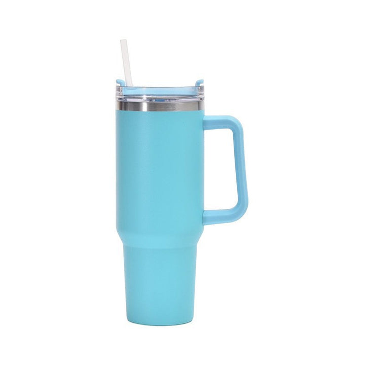 Women's insulated cup with straw and ergonomic handle Bowlift