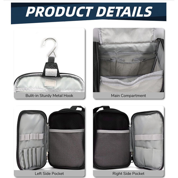 Cosmetic organizer with hooks and multiple compartments Bowlift