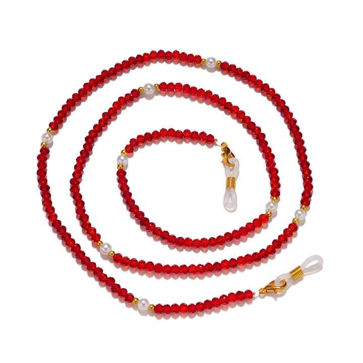 Elegant Crystal Beaded Eyewear Chain Bowlift