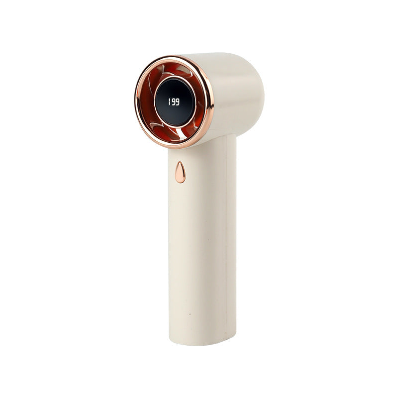Women's Portable High-Performance Handheld Fan with Digital Speed Display Bowlift