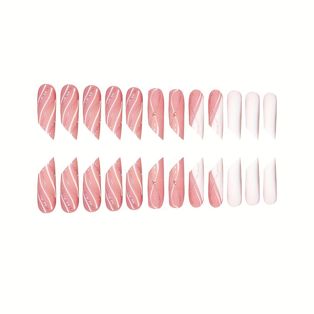 Elegant Stiletto Press-On Nail Art with Unique Designs Bowlift