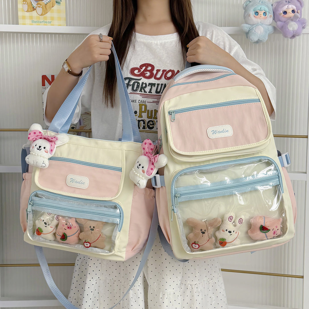 Multi-Pocket Transparent Backpack Bowlift
