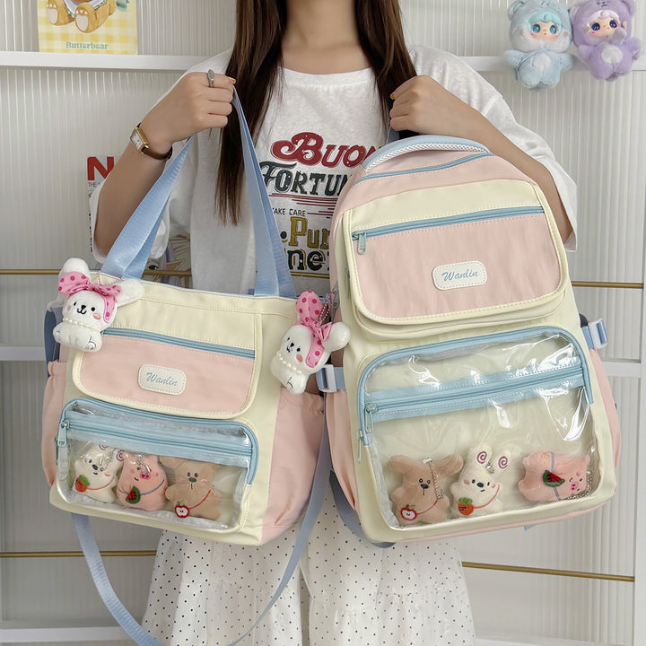 Multi-Pocket Transparent Backpack Bowlift