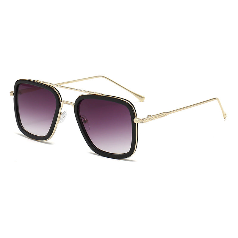Women's fashionable square sunglasses with glamorous metal frame Bowlift