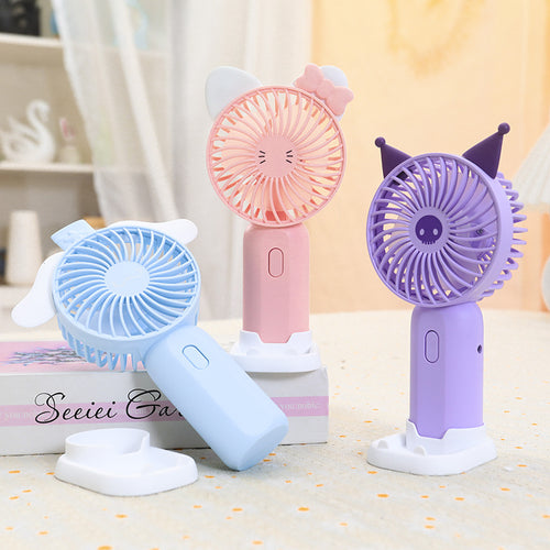 Women's Portable Mini Hand Fan in Cute Bear Design Bowlift