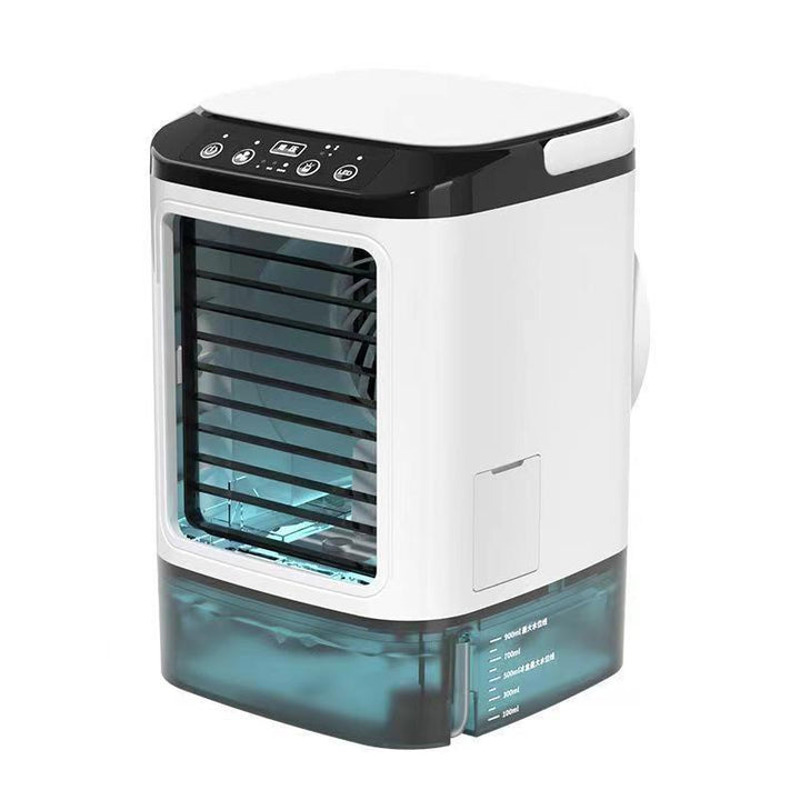 Unisex compact mobile air cooler with water tank, adjustable air flow and quiet USB power supply Bowlift