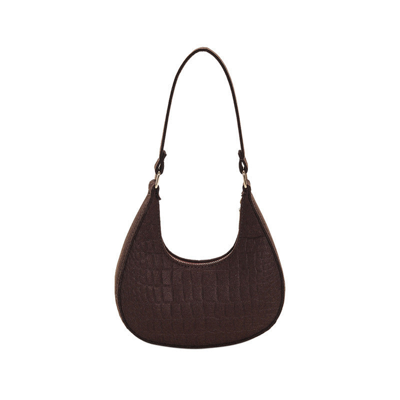 WoCrocodile Texture Handheld Hobo Bag Bowlift