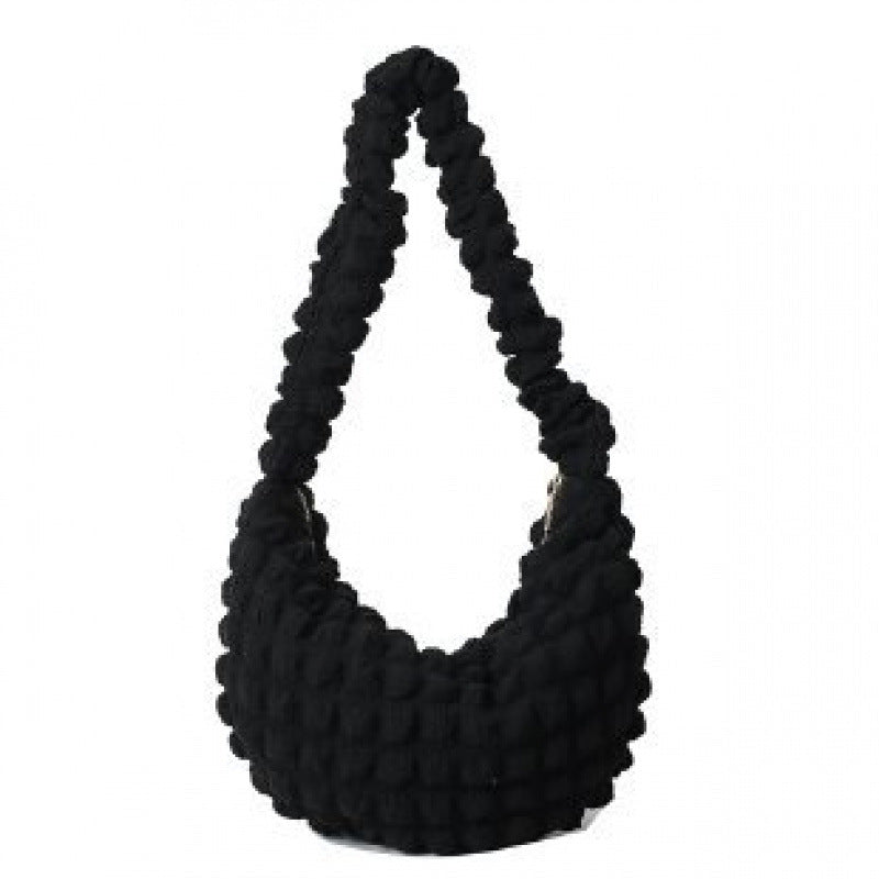 WoTextured Fabric Hobo Bag Bowlift