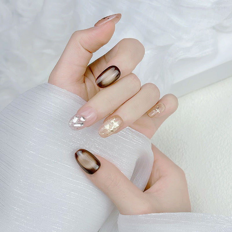 Elegant French Tip Press On Nails Bowlift