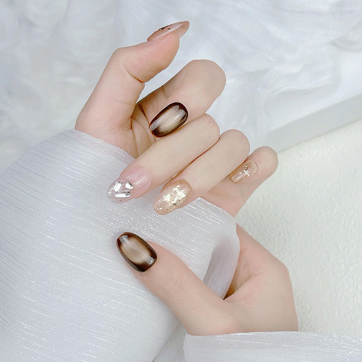 Elegant French Tip Press On Nails Bowlift