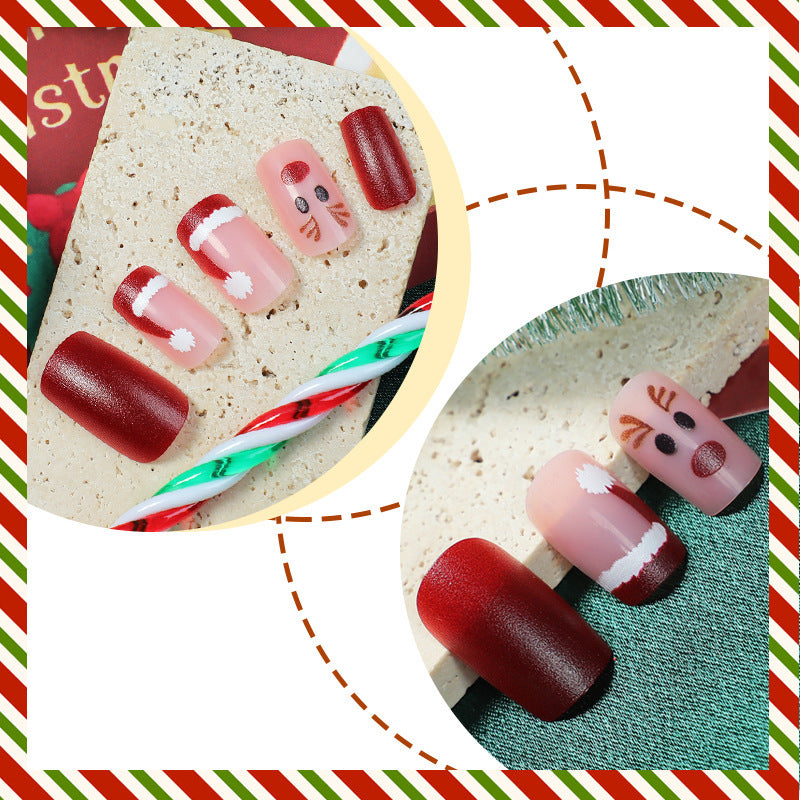 Creative Nail Art Set with Winter Motifs and Glitter Effects Bowlift