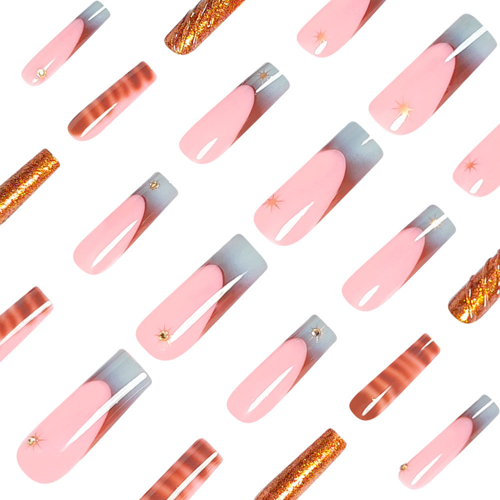 Artistic Long Press-On Nail Extensions Bowlift