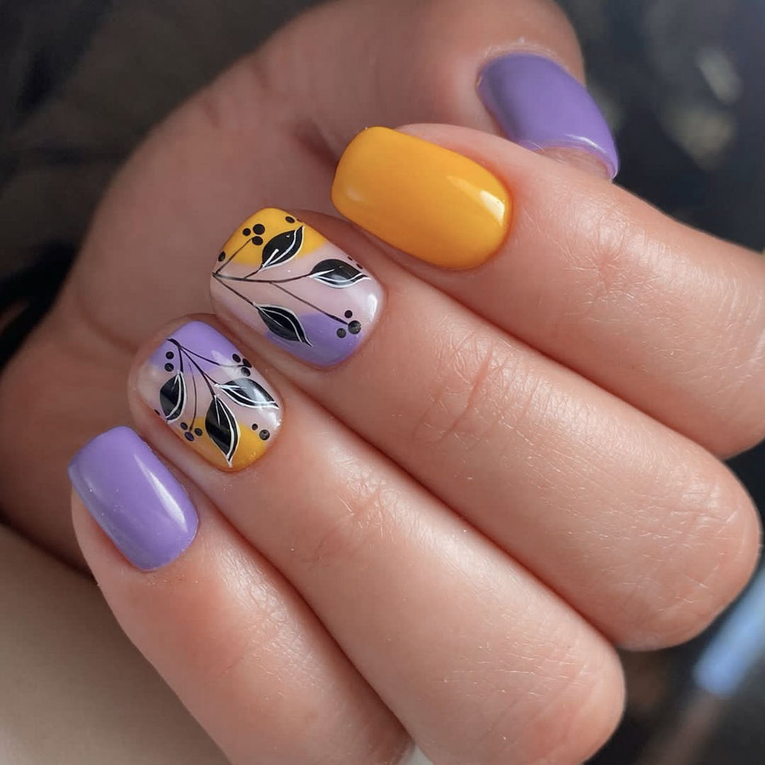 Artistic Floral Nail Art Design Bowlift