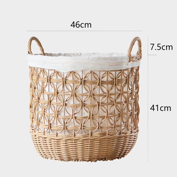 Handwoven storage basket made of natural material Bowlift