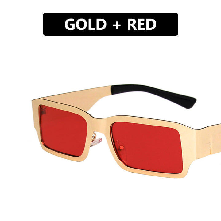Women's geometric sunglasses with protective UV filter and sturdy metal frame Bowlift