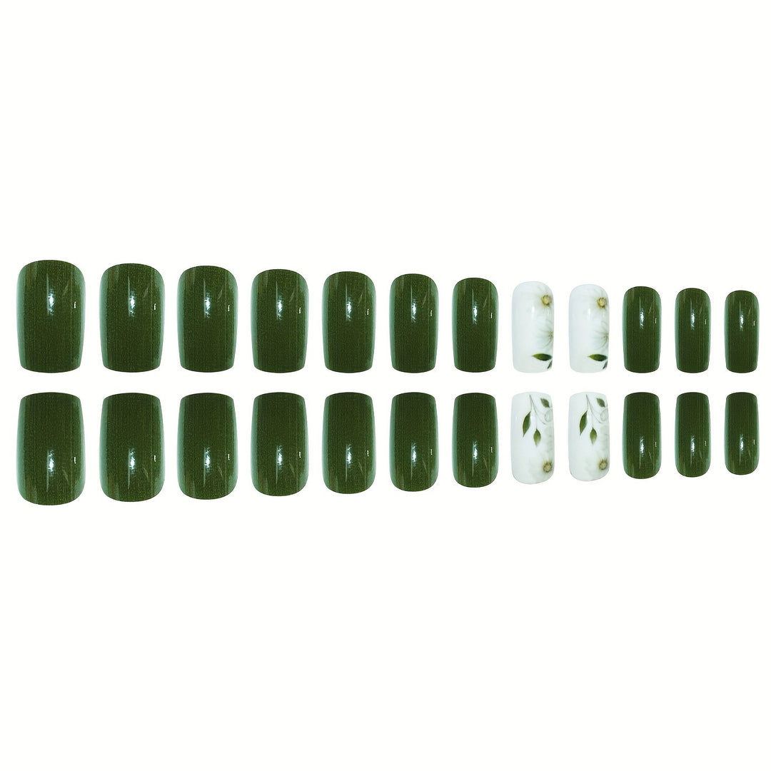 Elegant Floral Embellished Press-On Nail Set Bowlift