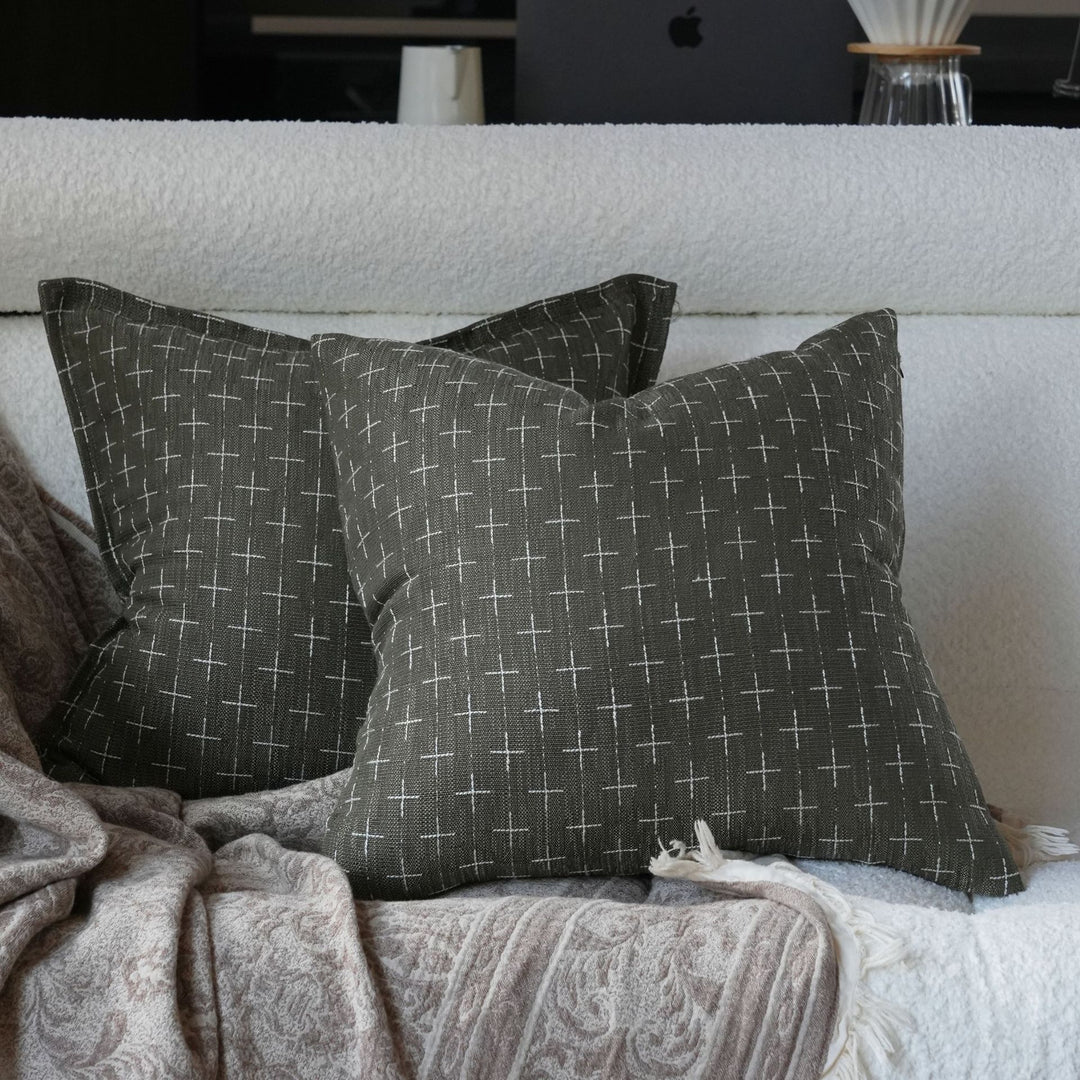 Geometric Pattern Textured Throw Pillow