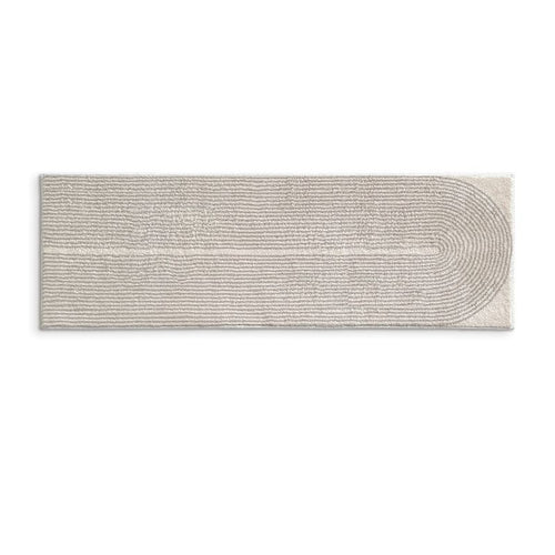 Textured Rectangular Bath Runner Mat