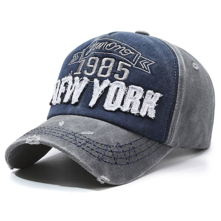 Men's Distressed Cotton Graphic Baseball Cap Bowlift