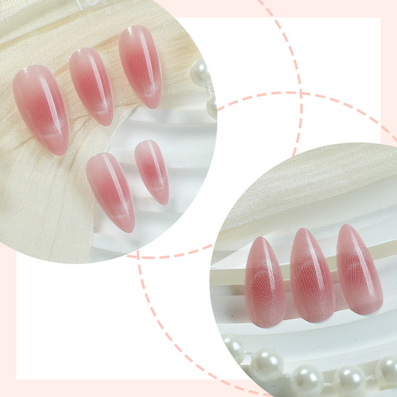 High-Quality Press-On Nail Set with Gradient Design Bowlift