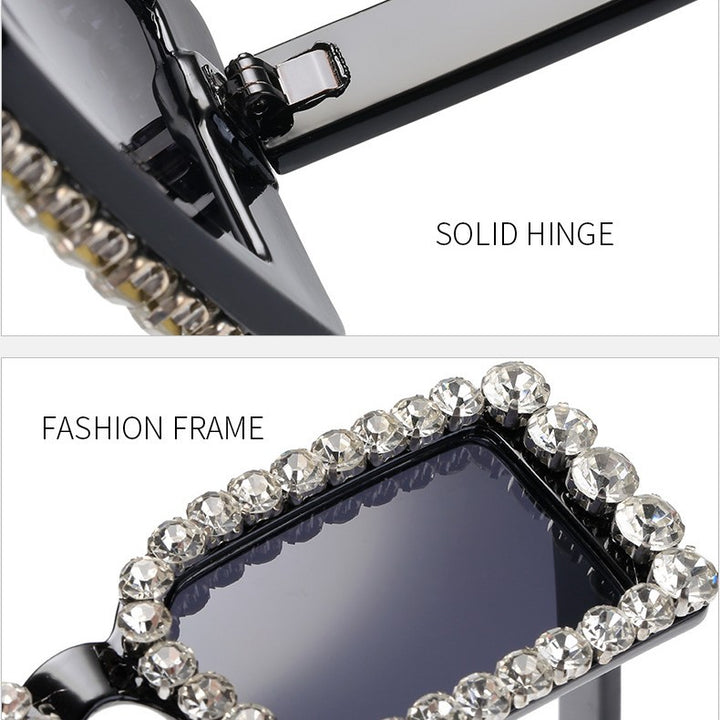 Women's fashionable sunglasses with glittering frame embellishment Bowlift