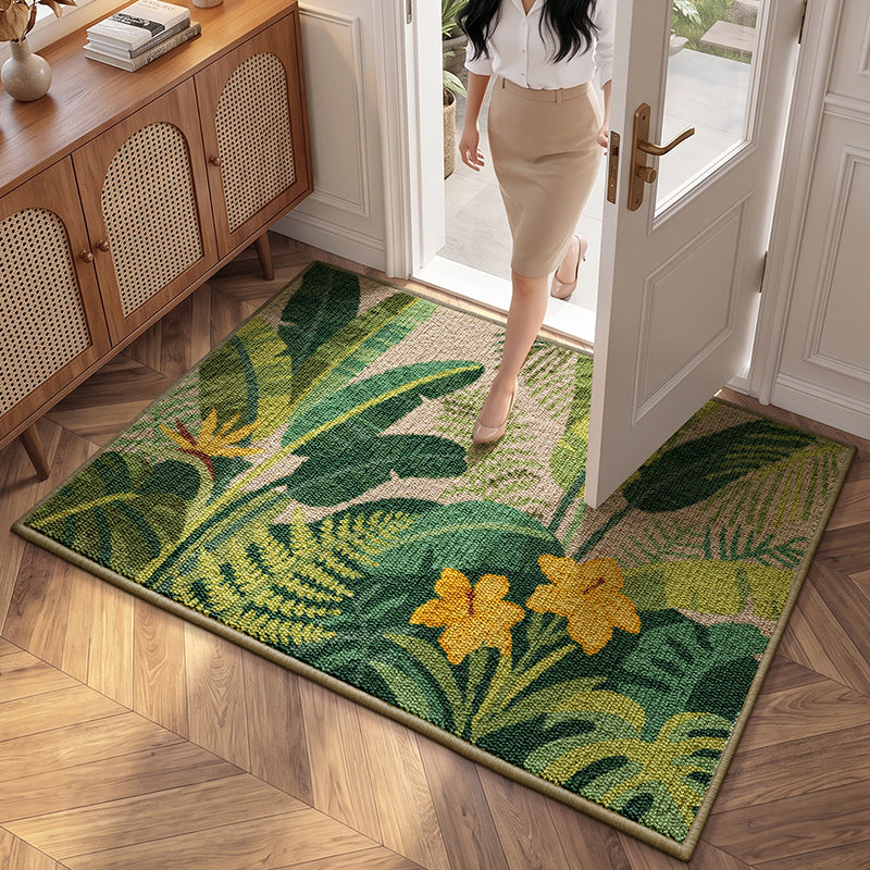 Tropical Leaf Design Welcome Mat Bowlift