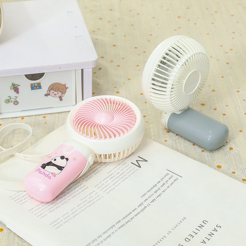 Women Portable Handheld Fan with Cute Animal Design Bowlift
