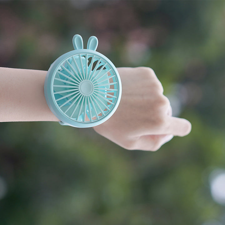 Women Portable Hand Fan in Cute Rabbit Design Bowlift