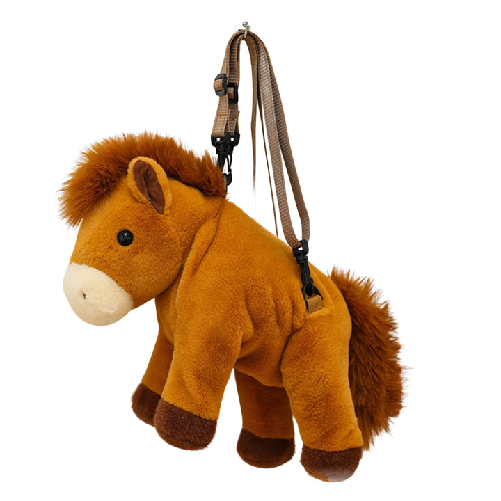 Plush Horse-Themed Backpack Bowlift