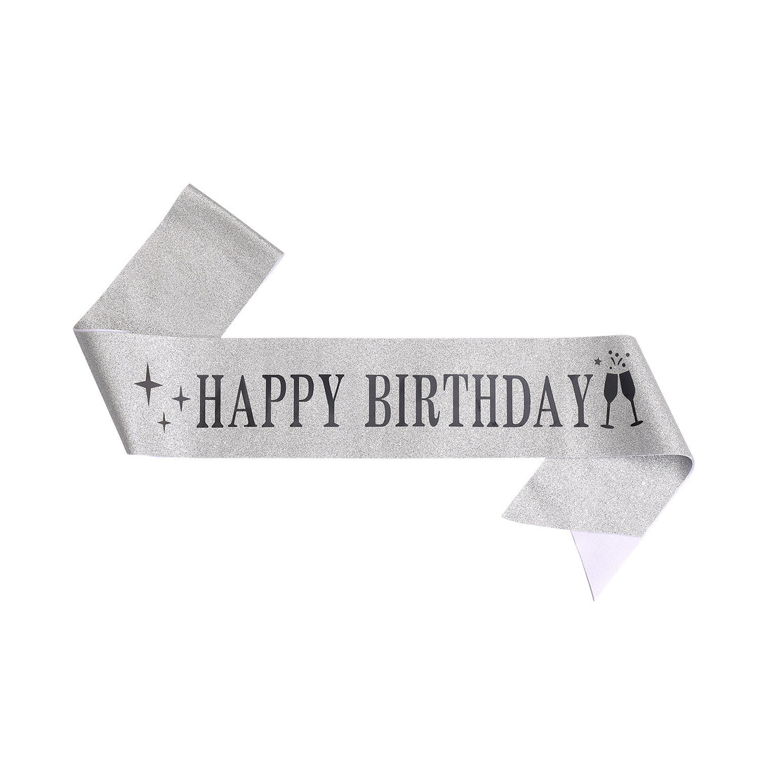 Ladies Glitter Headband with "Happy Birthday" Inscription Bowlift