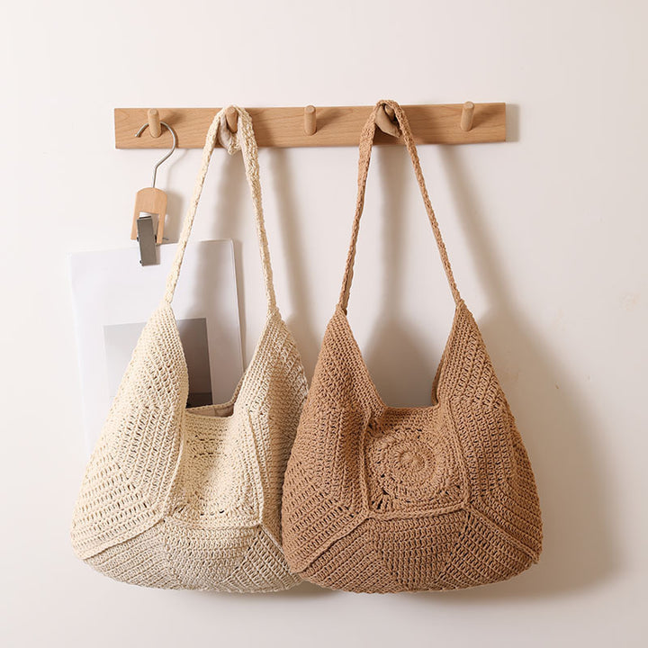 Hand-knotted Tote Bag in Modern Macramé Style Bowlift