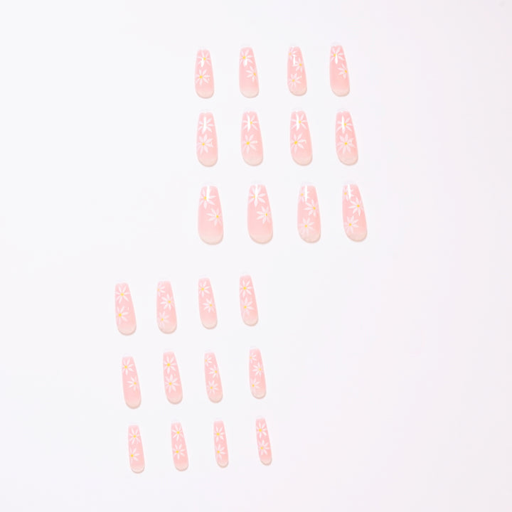 Artistic Nail Extensions with Blooming Accents Bowlift